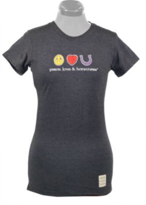 Planet Cowgirl Peace Jr Fitted Tee Shirt