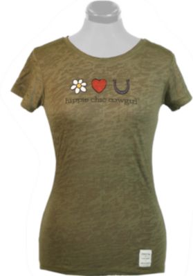 Planet Cowgirl Jr Hippie Chic Burnout Tee Shirt