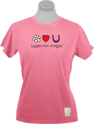 Planet Cowgirl Ladies Hippie Chic Short Sleeve Tee Shirt