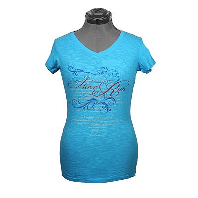 Planet Cowgirl Jr Fit  I Love to Run Tee Shirt
