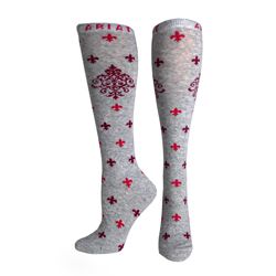 Ariat Ladies Grey Filigree Knee High Socks Best Price