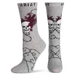 Ariat Ladies Heather Grey Scorned Ankle Socks Best Price