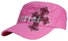 Ariat Ladies Pink Cross Military Cap Best Price