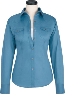 Ariat Ladies Solid Twill Western Snap Shirt