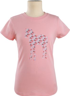Ariat Girls' Floral Horse Tee Shirt