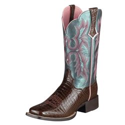 AT Lds BwnTurq Tombstone Wstn Boot Best Price