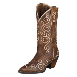 AT Lds Twny Brown Shelleen Wstn Boot Best Price