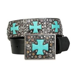 Ariat Ladies Turquoise Cross Ransom Belt Best Price