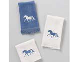 Hit the Hay Blue Horse Towels