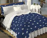 Hit the Hay Blue Horse Comforter Set
