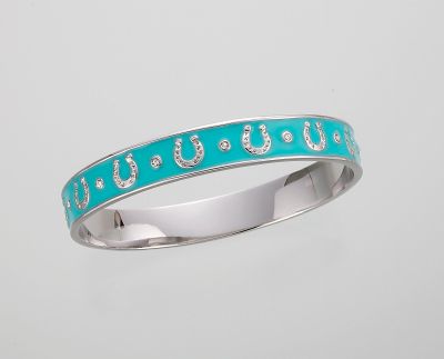 AWST Enamel Horseshoe Bangle Bracelet