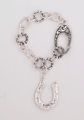 AWST Silver Tone Horseshoe Bracelet
