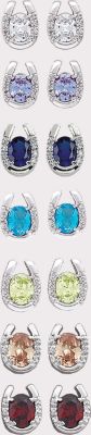 AWST Sterling Silver Horseshoe Earrings