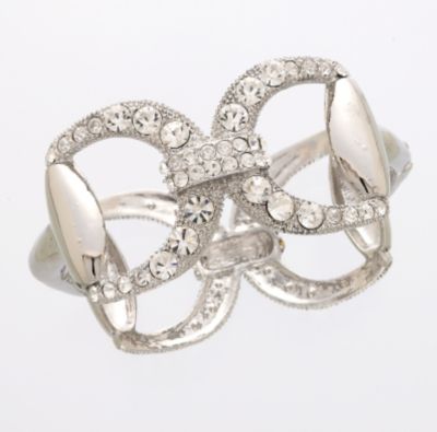 AWST Pave Hinged Snaffle Bit Bracelet