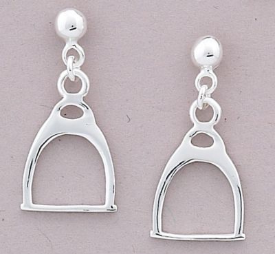 AWST Sterling Silver English Stirrup Earrings