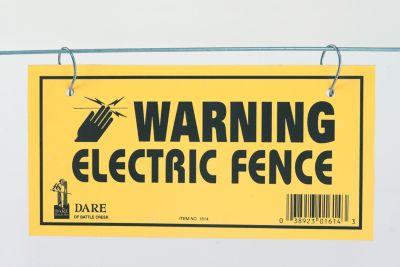 Dare Products Electric Fence Warning Sign Best Price