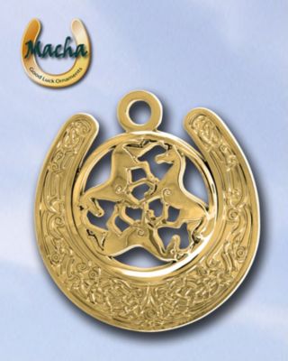 Macha Celtic Triple Horse Horseshoe Ornament Best Price