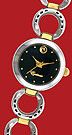CCI Equinox Watch - Horseshoe Black Face 2 Tone Band
