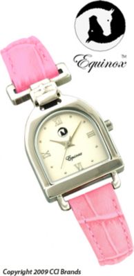 CCI Equinox Watch Silver Case Silver Face Pink Band