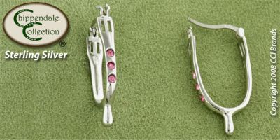 Chippendale Silver Spur Hoop Earrings Best Price