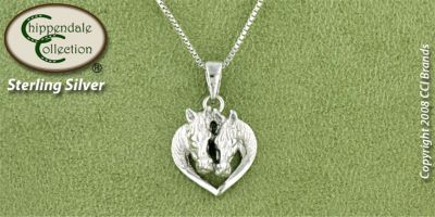 Chippendale Sterling Silver Horse Heart Pendant Best Price