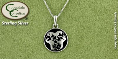 Chippendale Black Enamel Celtic Horse Pendant Best Price