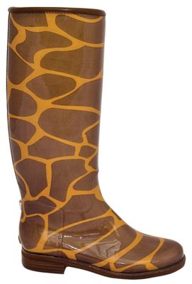 dav English Giraffe Rain Boots with Fleece Lining
