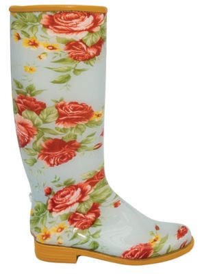 dav English Floral Rain Boots with Fleece Lining