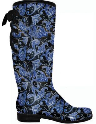dav Victoria Midnight Paisley Rain Boots