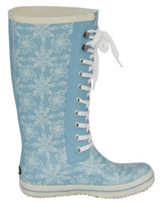  dav Ladies Sketchy Lace Laceup Rain Boots