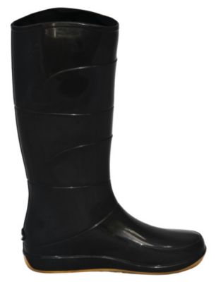 dav Ladies Solid Black Sport Rain Boots
