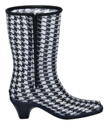 dav Ladies City Houndstooth Rain Boots