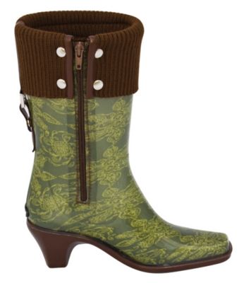 dav Ladies City Sketchy Lace Cuff Rain Boots