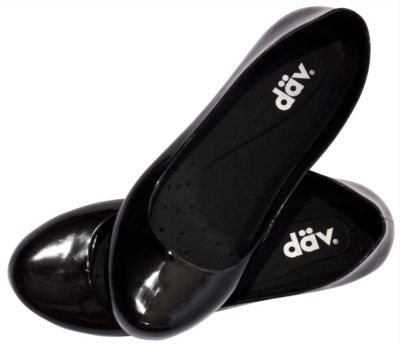 dav Ladies Solid Black Flats Best Price