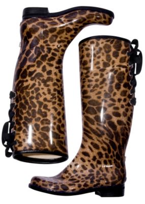 dav Ladies Leopard Victoria Boots