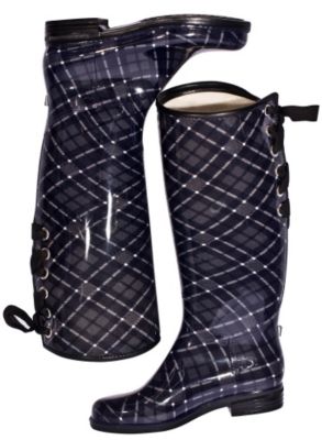 dav Ladies Slate Plaid Victoria Boots