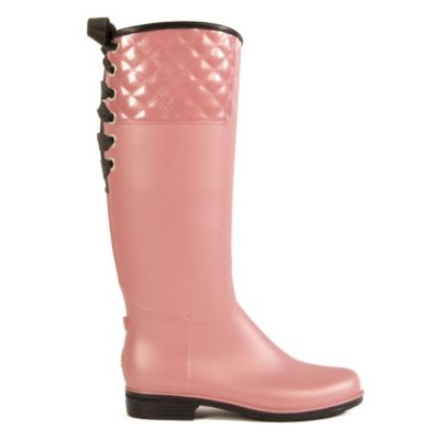 dav Ladies Blush Pearl Quilted Victoria Rain Boots Best Price
