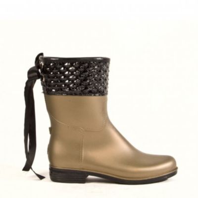 dav Ladies Bronze Pearl Mid Pyramid Rain Boot Best Price