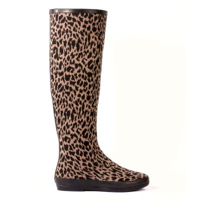 dav Ladies  Festival Leopard Rain Boots Best Price
