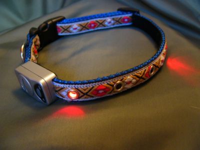 Dog e Lites Preppy Argyle LED Dog Collar