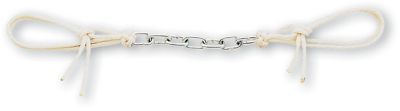 Classic Equine Dog Chain Curb Strap with Adjustable String Tie