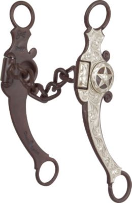 Classic Equine Engraved Silver Star Cheek Bit