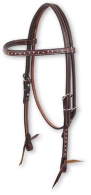Martin Saddlery Chocolate Headstall with Dots
