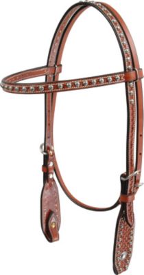 Martin Saddlery Basket Stamp with Dots Browband Headstall Best Price