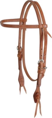 Martin Saddlery 1/2" Stitch Harness Leather Browband Headstall