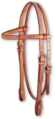 Martin Saddlery Basket Stamp Headstall with Dots Best Price