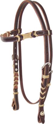 Martin Saddlery Chocolate Rawhide Browband Headstall Best Price