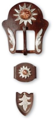 Martin Saddler Copper Flower Buckle Set Best Price