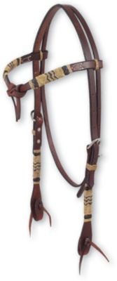 Martin Saddlery Tie Front Headstall with Rawhide Braiding