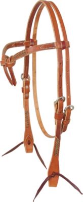 Martin Saddlery Tie Front Headstall with Rawhide Lacing